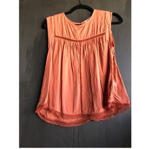 Dark  mauve color blouse with line details